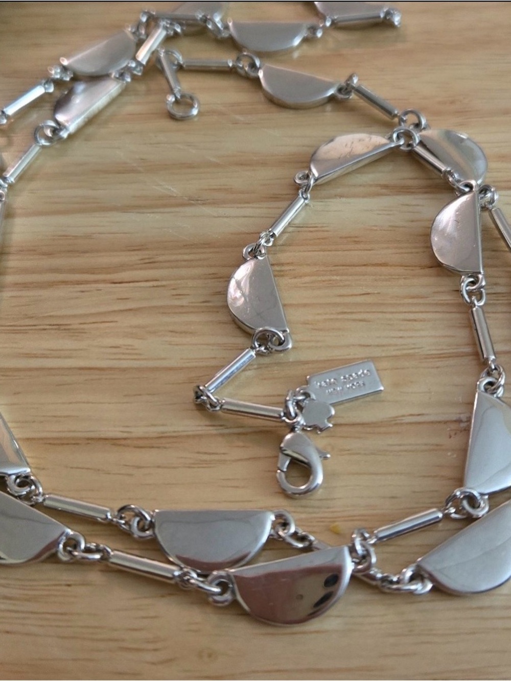 Kate Spade Silver Half-Moon Link Necklace